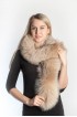 Platinum fur scarf - cream coffee